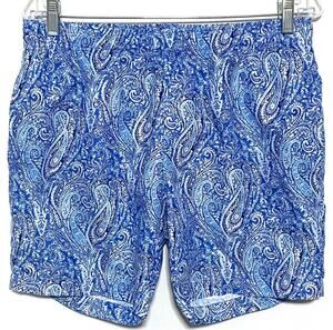 Con.Struct Swim Trunks Shorts Mens M Blue Paisley Preppy Resortwear Surf Beach